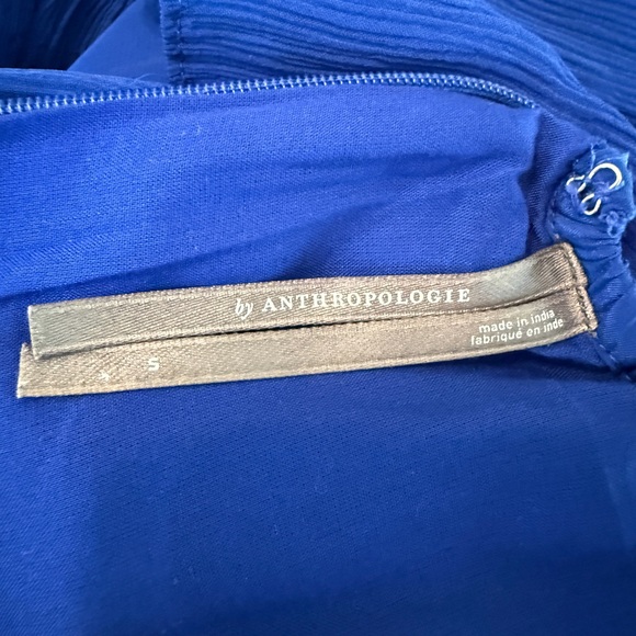 Anthropologie | Royal Blue High-Low Ruffle Dress - Picture 7 of 10